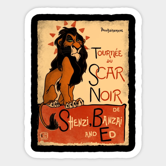 Le Scar Noir Sticker by Barbadifuoco